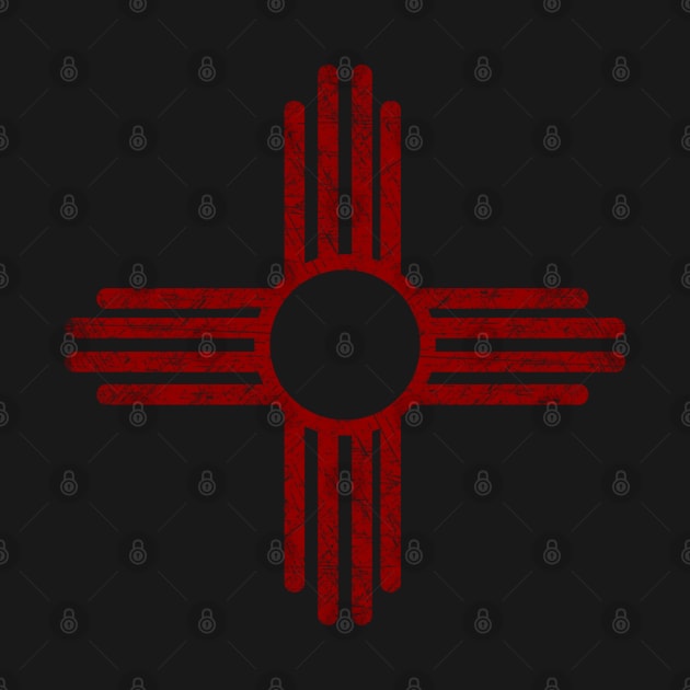 New Mexico Flag Distressed Red by ilrokery