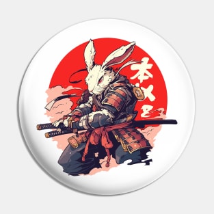 rabbit samurai Pin