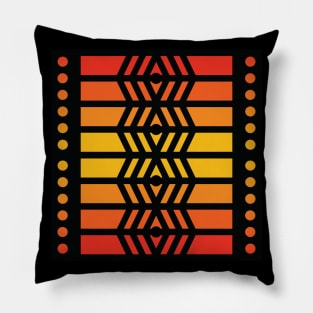 “Dimensional Surveillance” - V.4 Orange - (Geometric Art) (Dimensions) - Doc Labs Pillow