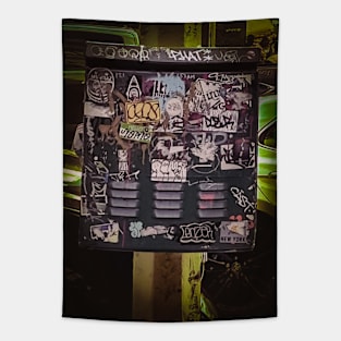 Urban Graffiti Street Art NYC Tags Stickers Tapestry