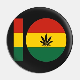 Number 10 reggae Pin