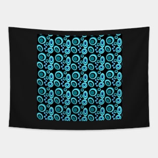 Underwater Bubbles Retro Circles Tapestry