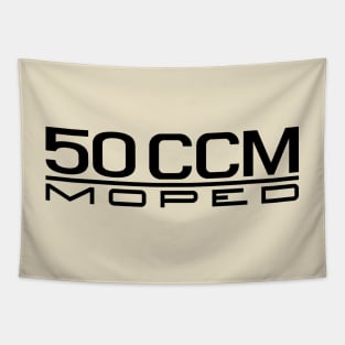 50cc Moped Emblem (Black) Tapestry