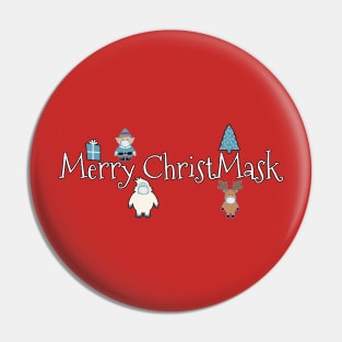 Merry ChristMask Pin