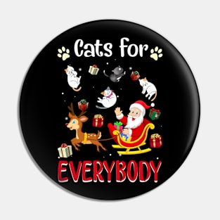 Cats For Everybody Christmas For Cat Lover Pin