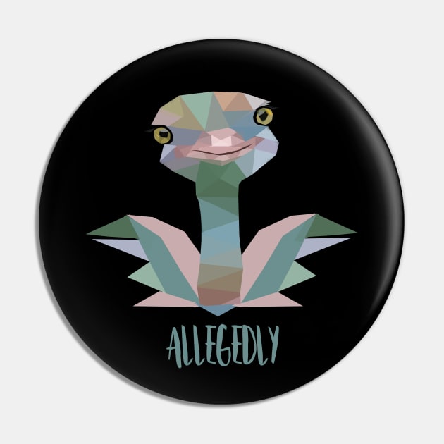 Funny Allegedly Ostrich T Shirt Pin by TOPKIEV