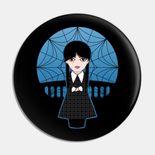 Kokeshi Wednesday Addams Pin