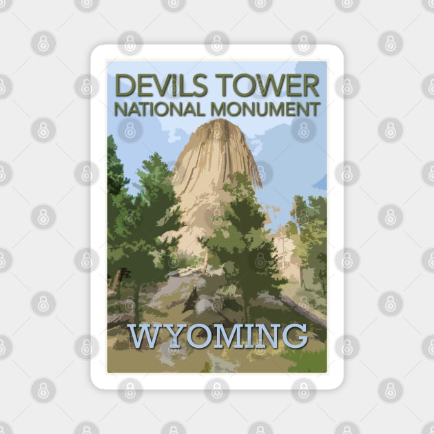 Devils Tower Magnet by Nicomaja