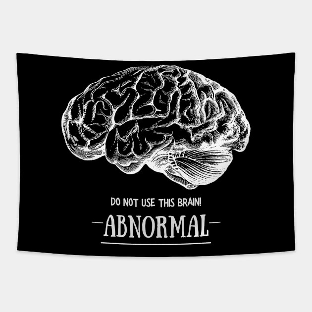 Young Frankenstein Abnormal Brain: White Tapestry by Print Lilac