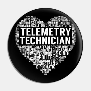 Telemetry Technician Heart Pin