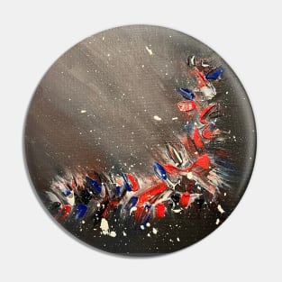 Galactic Flight acrylic abstract artwork Pin