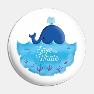 Save the Whale Pin