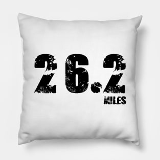 Distressed 26.2 Miles Full Marathon Race Long Distance Runner Pillow
