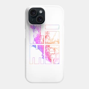 Lima, Peru City Map Typography - Colorful Phone Case