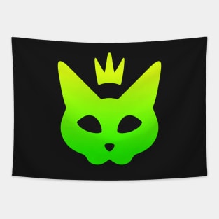 Cat Queen - Yellow & Green Tapestry