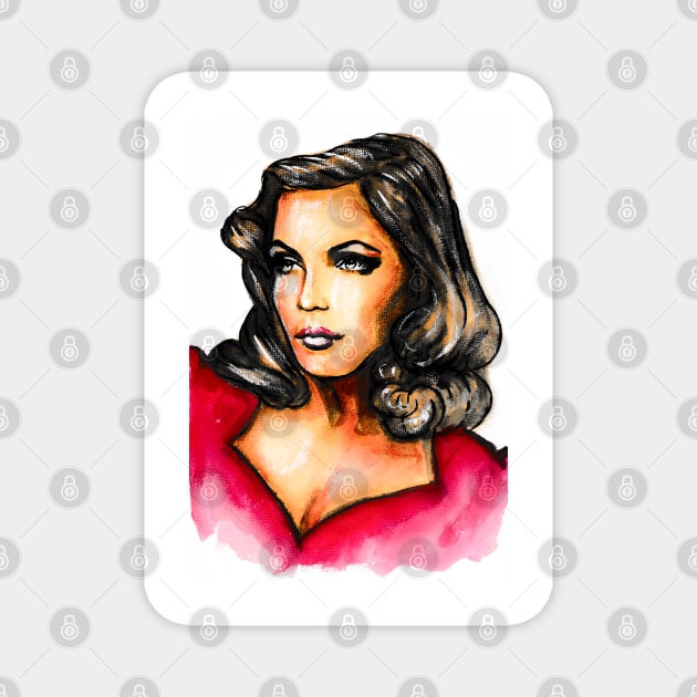 Gene Tierney Magnet by Svetlana Pelin