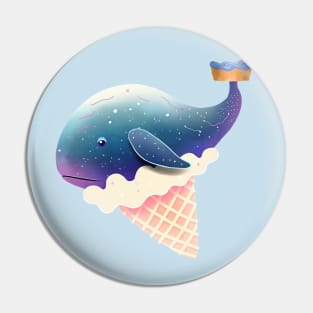 Iced Whale Cream Pin