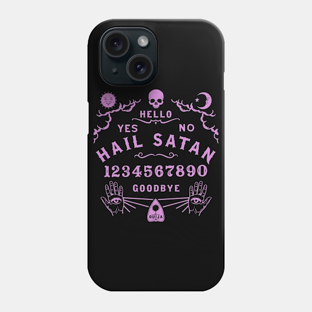 Hail Satan Ouija Board Phone Case by ShirtFace