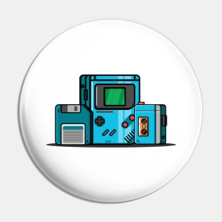 Retro Game and Music Pin