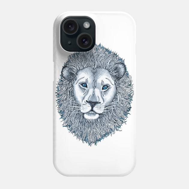 Blue Eyed Lion Phone Case by micklyn