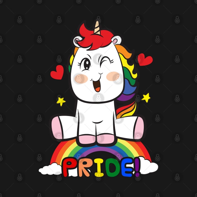 LGBTQ Pride Over the Rainbow Unicorn Equality Gift by creative