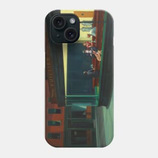 Edward Hopper Nighthawks featuring Famous Scary Clown Phone Case