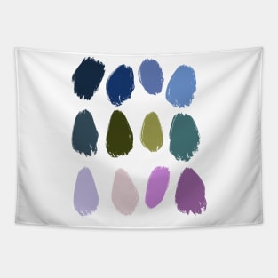 Waterlilies Inspired Color Palette Tapestry