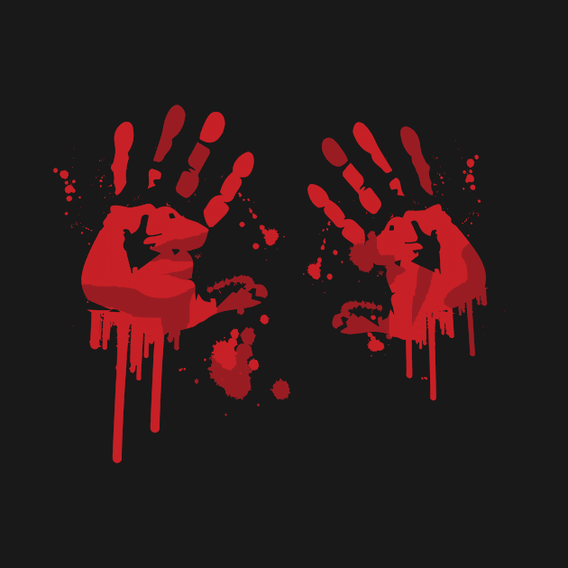 Bloody Handprints by rueckemashirt