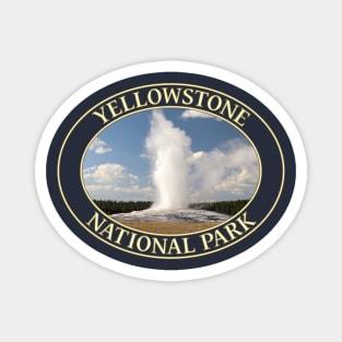 Old Faithful Geyser at Yellowstone National Park in Wyoming Magnet