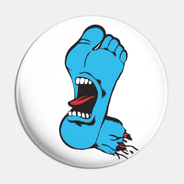 Screaming Skater Foot - Santa Cruz - Pin | TeePublic UK