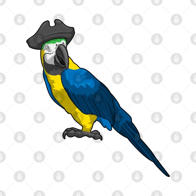 Parrot as Pirate with Hat by Markus Schnabel