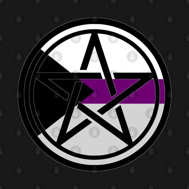 Large Print Pentacle LGBT Flag Demisexual by aaallsmiles