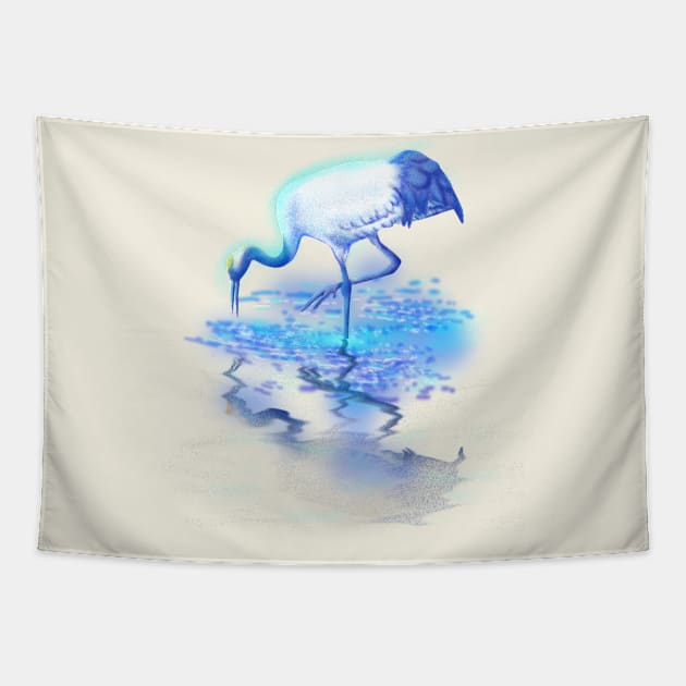 Awesome Crane Tapestry by Happy Art Designs