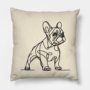 Cute French bulldog monoline black, cute dog, Frenchie lovers or owners, dog lovers Pillow