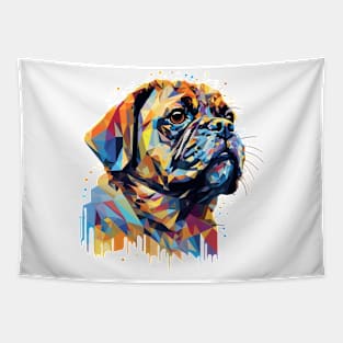 Pug Dog Pet World Animal Lover Furry Friend Abstract Tapestry