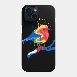 Melting Rainbow Robin Phone Case