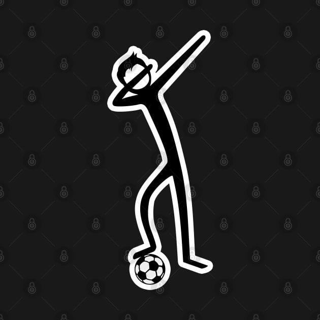 Dabbing Stick Figure - Soccer I by EDDArt