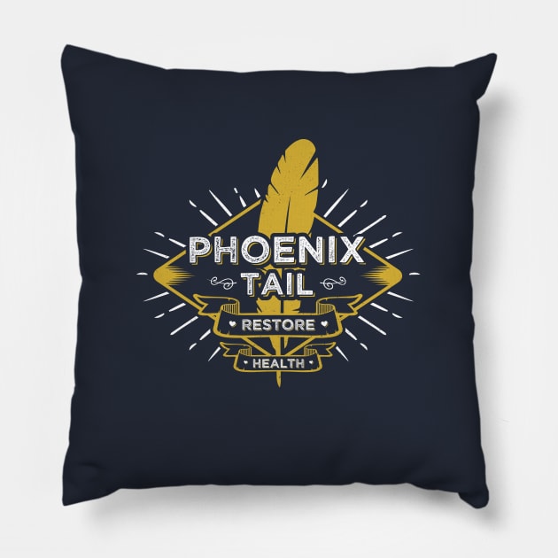 Phoenix Tail Pillow by Alundrart