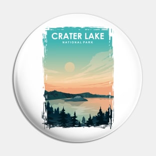 Crater Lake National Park Travel Poster Pin