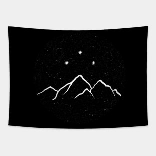 Night court - starry black and white Tapestry