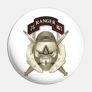 Basic Combat Diver No txt w 75th Ranger Scroll Pin