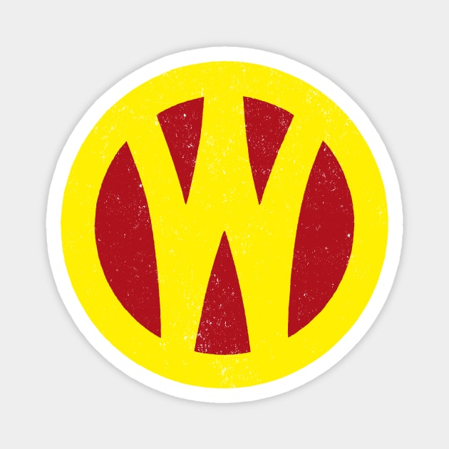 O&W Railroad NYO&W Railway Yellow & Red Logo Distressed Magnet by MatchbookGraphics