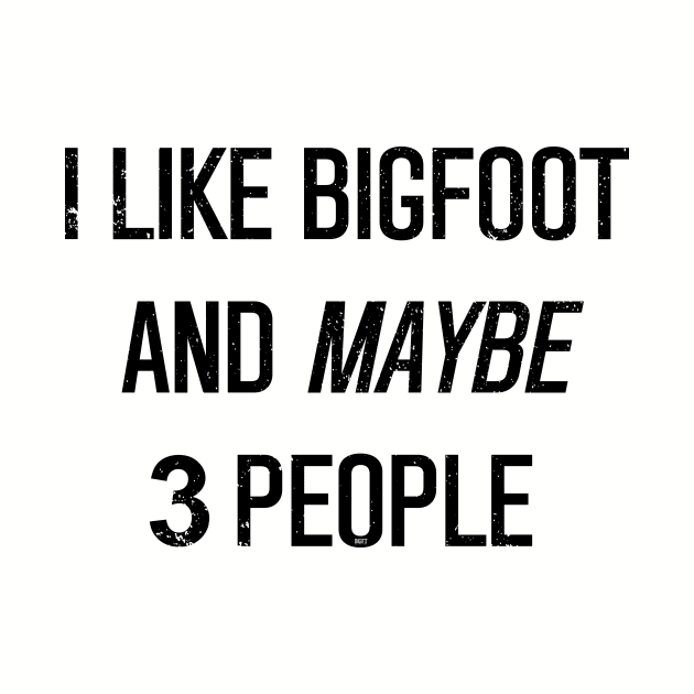 I Like Bigfoot And Maybe 3 People by JohnnyBoyOutfitters