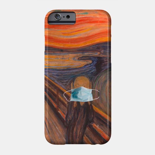 The Scream Painting With Face Mask Corona Virus Phone Case