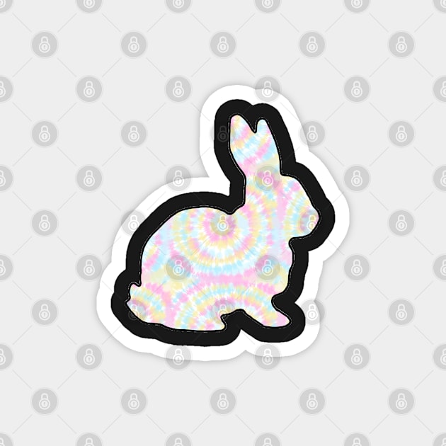 Rainbow Tie Dye Show Rabbit - NOT FOR RESALE WITHOUT PERMISSION Magnet by l-oh