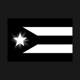 Puerto Rico black and white resistance flag T-Shirt