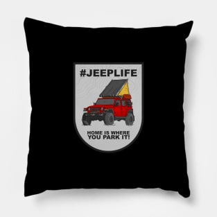 Jeep Life Jeep Wrangler Offroad 4x4 - Red Pillow