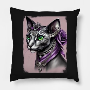 Regal Sphynx Queen Pillow