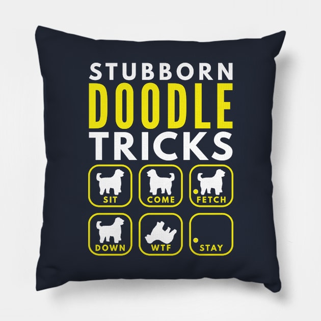 Stubborn Goldendoodle Tricks Pillow by DoggyStyles