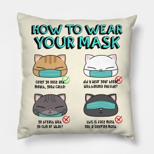 How to Wear Your Mask by Chubby Cat Pillow